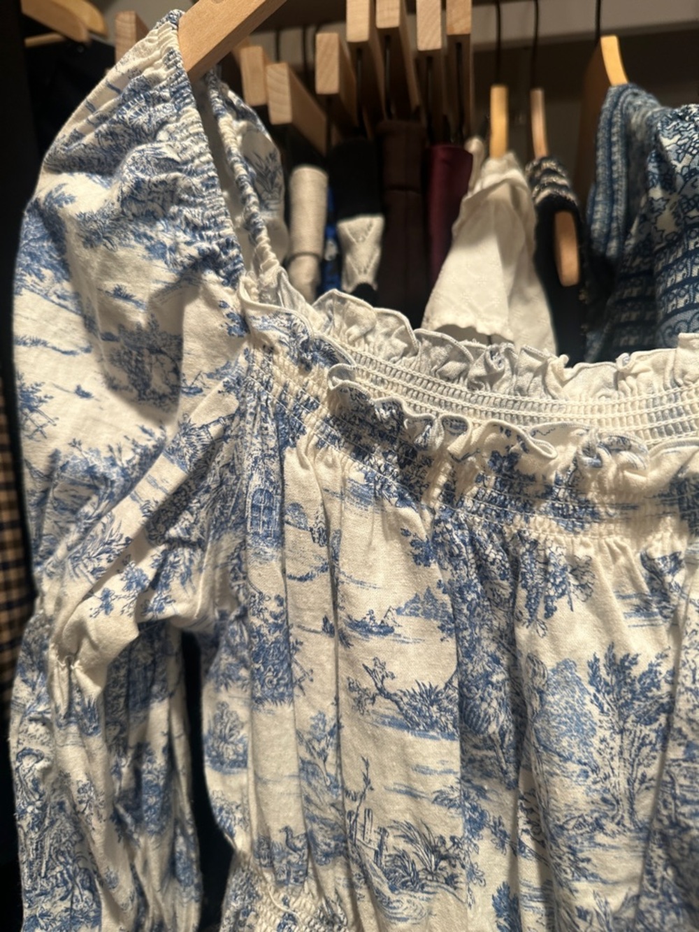 Nothing Fits But Midi Dress - White & Blue (S/M) - Picture 7 of 8